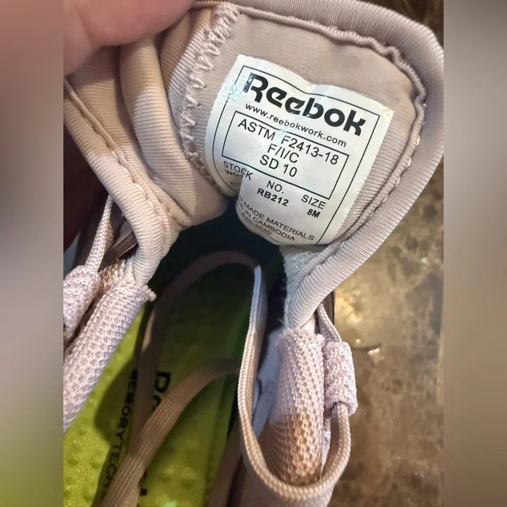 Reebok. Women's Sublite Legend Work Shoes. Rose. Size 8.